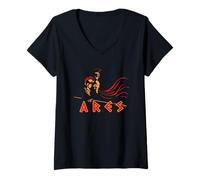Mujer Ares Mighty Warrior Olympian God of War Mitología Griega Camiseta Cuello V