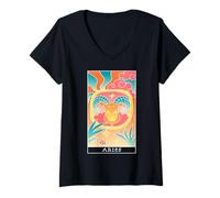 Mujer Aries | Signos del zodíaco Camiseta Cuello V