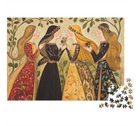 Mujer aristocrática Moderna Pintura Manuscrita Medieval Rompecabezas Puzzle,1000pcs (75x50cm) Adulto Juego Educativo Decoración del Hogar