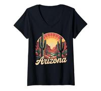 Mujer Arizona Desert Southwest Viajes Aventura Vacaciones Camiseta Cuello V