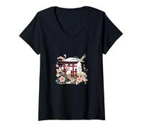Mujer Armonía en Japón Gráfico de Cultura Tradicional Japonesa - S26 Camiseta Cuello V