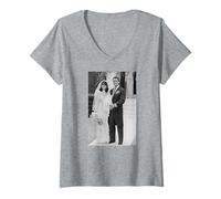 Mujer Arnold Schwarzenegger Maria Shriver Boda Michael Grecco Camiseta Cuello V