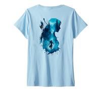 Mujer Arquero Mujer Bosque Acuarela - Arco Arco Arte Naturaleza Camiseta Cuello V