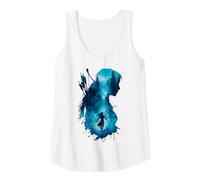 Mujer Arquero Mujer Bosque Acuarela - Arco Arco Arte Naturaleza Camiseta sin Mangas