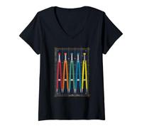 Mujer Arquitecto Compás de Dibujo Arquitectura Arquitectos Camiseta Cuello V