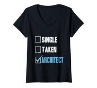 Mujer Arquitecto de Estado Actual Retro Vintage con diseños Divertidos Camiseta Cuello V