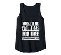 Mujer Arregla tu Coche Gratis Car Lover Mechanic Garage Car Guy Camiseta sin Mangas