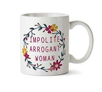 Mujer Arrogante Y Maleducada, Pero Persistió. Resistencia Feminista. Tazas Cerámica Taza De Café Con Asa Taza Para Leche Hogar Cacao 330Ml