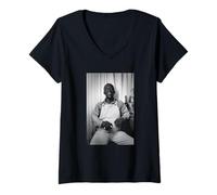 Mujer Art Blakey Baterista De Los Mensajeros De Jazz Michael Grecco Camiseta Cuello V