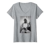 Mujer Art Blakey De Los Jazz Messengers Tambores por Michael Grecco Camiseta Cuello V