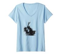 Mujer Arte abstracto, arte caligráfico, gestual, unisex Camiseta Cuello V
