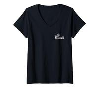 Mujer Arte clásico Famoso: diseño Simple Especial de Gran Ola oceánica Camiseta Cuello V