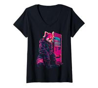 Mujer Arte con diseño de Panda Rojo para Amantes de los Animales, Bosque, Vida Silvestre, Kawaii Camiseta Cuello V