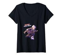 Mujer Arte de intérprete de Anime K-Pop Dance Break Camiseta Cuello V