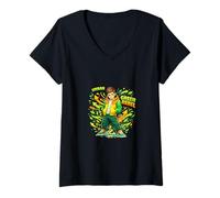 Mujer Arte de Personajes callejeros Urban Green Rebel Eco Lifestyle Camiseta Cuello V