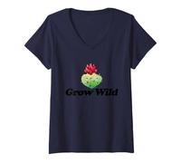 Mujer Arte del corazón del suroeste del Desierto Salvaje Camiseta Cuello V