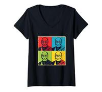 Mujer Arte del Dalai Lama Camiseta Cuello V