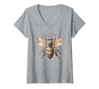 Mujer Arte del día de Bee Bumble Bee Dot Day Save the Bees Honey Bee Beautiful Camiseta Cuello V
