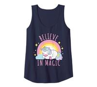 Mujer Arte fantástico de Believe In Magic con Unicornios y arcoíris Camiseta sin Mangas