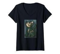 Mujer Arte - Gato Picasso Camiseta Cuello V