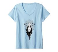 Mujer Arte Gótico Eldritch Soberano Telaraña Camiseta Cuello V