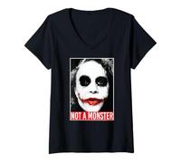 Mujer Arte icónico de expresión Facial no es un Monstruo Camiseta Cuello V