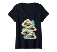 Mujer Arte Japonés Bonsái Árbol Suelo Interior Cultivar Camiseta Cuello V
