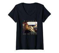 Mujer Arte mitología griega Ulises sirenas Odisea Homero barco Camiseta Cuello V