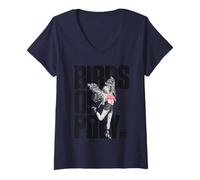 Mujer Arte vibrante de Birds Of Prey Harley Quinn Camiseta Cuello V