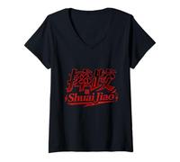 Mujer Artes Marciales de Lucha Libre China de Shuaijiao Camiseta Cuello V