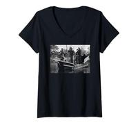 Mujer Arthur Lowe Capitán Mainwaring & Co Dad'S Army 1975 Camiseta Cuello V