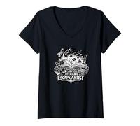 Mujer Artista de Escape Literario Divertido Amante de Libros Lectura Humor Camiseta Cuello V