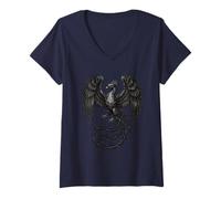 Mujer Ascenso de Phenex la Llama Eterna Camiseta Cuello V