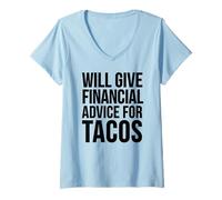 Mujer Asesor Financiero Gracioso - Dará Asesoramiento Financiero Camiseta Cuello V