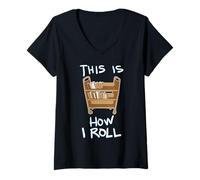 Mujer Así es como hago libros, amante de la lectura, divertido bibliotecario Camiseta Cuello V