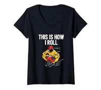 Mujer Así es como ruedo Minimoto Pocket Bike Rocket Pocketbike Camiseta Cuello V