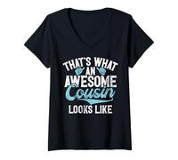 Mujer Así es como se ve un Primo increíble Camiseta Cuello V