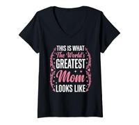 Mujer Así es como se ve una mamá increíble Diseño Camiseta Cuello V