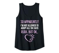 Mujer Así Que aparentemente no me Permite Adoptar Todos los Gatos Divertidos Camiseta sin Mangas