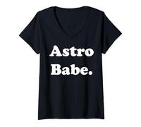 Mujer Astro Babe Space Cosmic Astrology Funny Saying Camiseta Cuello V
