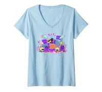 Mujer Astrobot Captin Astro Bad Bots Graffiti Style Art Camiseta Cuello V