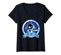 Mujer Astrobot Winking Inside PlayStation Controller Buttons Badge Camiseta Cuello V