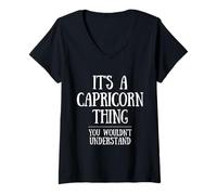 Mujer Astrology Zodiac A Capricorn Thing You Wouldn't Understand Camiseta Cuello V