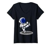 Mujer Astronauta Karate Adventure Camiseta Cuello V