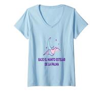 Mujer Astronomia in La Palma Bajo el Manto Estelar Camiseta Cuello V