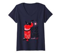 Mujer Atascado en mis caminos - Monstruo de positividad surrealista en un sombrero Camiseta Cuello V
