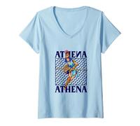 Mujer Atenea, Antigua Diosa de la Guerra Camiseta Cuello V
