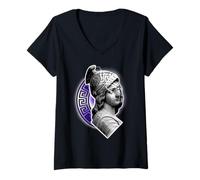 Mujer Atenea Diosa Griega Reina Guerrera Camiseta Cuello V
