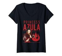 Mujer ATLA Princess Azula Portrait Anime Style Cartoon TV Show Camiseta Cuello V