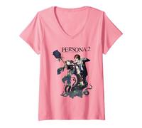 Mujer ATLUS Persona 2 Eternal Punishment Graphic Camiseta Cuello V